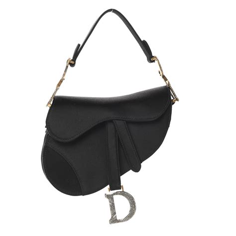 Mini Saddle Bag Black Satin 